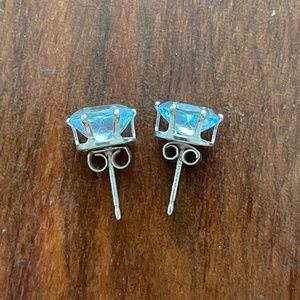Sterling Silver Aquamarine Earring Studs